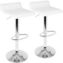 The appearance of Ale Contemporary Adjustable Barstool In White Pu Leather - Set Of 2 designed by Lumisource in the modern / contemporary interior design. This white piece of furniture was selected by 1StopBedrooms from Ale Collection to add a touch of cosiness and style into your home. Sku: BS-ALE W2. Material: Metal.