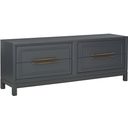 The appearance of Alexander 72 Inch Console In Midnight designed by Aspenhome in the transitional interior design. This midnight piece of furniture was selected by 1StopBedrooms from Alexander Collection to add a touch of cosiness and style into your home. Sku: I3014-272. Material: Wood.