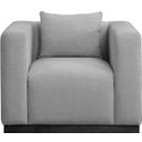 The appearance of Alfie Linen Textured Fabic Chair In Grey designed by Meridian in the modern / contemporary interior design. This grey piece of furniture was selected by 1StopBedrooms from Alfie Collection to add a touch of cosiness and style into your home. Sku: 642Grey-C. Material: Rubberwood.