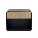 Algarve Nightstand In Black and Champagne Gold