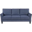 The appearance of Aliana Sofa In Blue designed by Homelegance in the transitional interior design. This blue piece of furniture was selected by 1StopBedrooms from Aliana Collection to add a touch of cosiness and style into your home. Sku: 9519BUE-3. Material: Textured.