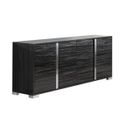 The appearance of Alice Glossy Gray Dresser designed by J&M in the modern / contemporary interior design. This grey piece of furniture was selected by 1StopBedrooms from Alice Glossy Gray Collection to add a touch of cosiness and style into your home. Sku: 15546-D. Material: Wood.