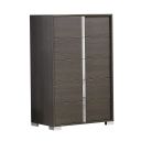 The appearance of Alice Matte Gray Chest designed by J&M in the modern / contemporary interior design. This matte piece of furniture was selected by 1StopBedrooms from Alice Matte Gray Collection to add a touch of cosiness and style into your home. Sku: 15544-C. Material: Wood.