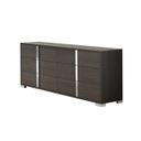 The appearance of Alice Matte Gray Dresser designed by J&M in the modern / contemporary interior design. This matte piece of furniture was selected by 1StopBedrooms from Alice Matte Gray Collection to add a touch of cosiness and style into your home. Sku: 15544-D. Material: Wood.
