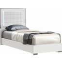 The appearance of Alice Twin Platform Bed In White designed by J&M in the modern / contemporary interior design. This white piece of furniture  was selected by 1StopBedrooms from Alice White Collection to add a touch of cosiness and style into your home. Sku: 15545-T. Bed Type: Platform Bed. Bed Size: Twin.