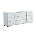 The appearance of Alice White Dresser designed by J&M in the modern / contemporary interior design. This white piece of furniture  was selected by 1StopBedrooms from Alice White Collection to add a touch of cosiness and style into your home. Sku: 15545-D. Material: Wood.