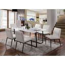 The appearance of Alisha Dining Table In White and Black designed by Furniture of America in the modern / contemporary interior design. This white/black piece of furniture  was selected by 1StopBedrooms from Alisha Collection to add a touch of cosiness and style into your home. Sku: FOA3799T-1;FOA3799T-2. Table Top Shape: Square. Material: Wood. Size: 38".
