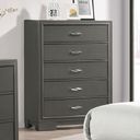 The appearance of Alison Chest In Dark Walnut designed by Furniture of America in the modern / contemporary interior design. This dark walnut piece of furniture was selected by 1StopBedrooms from Alison Collection to add a touch of cosiness and style into your home. Sku: CM7416GY-C. Material: Wood.