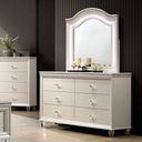 The appearance of Allie Dresser In Pearl White designed by Furniture of America in the modern / contemporary interior design. This pearl white piece of furniture was selected by 1StopBedrooms from Allie Collection to add a touch of cosiness and style into your home. Sku: CM7901D. Material: Acrylic.