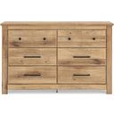 The appearance of Allihauser Dresser In Tan designed by Signature Design by Ashley in the transitional interior design. This tan piece of furniture was selected by 1StopBedrooms from Allihauser Collection to add a touch of cosiness and style into your home. Sku: NCB1170-31. Material: Wood.