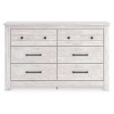 The appearance of Allihauser Dresser In White Wash designed by Signature Design by Ashley in the transitional interior design. This white wash piece of furniture  was selected by 1StopBedrooms from Allihauser Collection to add a touch of cosiness and style into your home. Sku: NCB1171-31. Material: Wood.