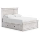 Allihauser King Panel Storage Bed In White Wash