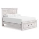 Allihauser Queen Panel Storage Bed In White Wash