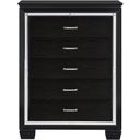 The appearance of Allura Black Chest designed by Homelegance in the modern / contemporary interior design. This black piece of furniture  was selected by 1StopBedrooms from Allura Collection to add a touch of cosiness and style into your home. Sku: 1916BK-9. Material: Wood.