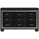 The appearance of Allura Black Dresser designed by Homelegance in the modern / contemporary interior design. This black piece of furniture  was selected by 1StopBedrooms from Allura Collection to add a touch of cosiness and style into your home. Sku: 1916BK-5. Material: Wood.