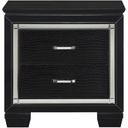 The appearance of Allura Black Nightstand designed by Homelegance in the modern / contemporary interior design. This black piece of furniture  was selected by 1StopBedrooms from Allura Collection to add a touch of cosiness and style into your home. Sku: 1916BK-4. Material: Wood.