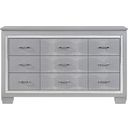 The appearance of Allura Silver Dresser designed by Homelegance in the modern / contemporary interior design. This silver piece of furniture was selected by 1StopBedrooms from Allura Collection to add a touch of cosiness and style into your home. Sku: 1916-5. Material: Wood.