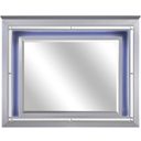 The appearance of Allura Silver Mirror designed by Homelegance in the modern / contemporary interior design. This silver piece of furniture was selected by 1StopBedrooms from Allura Collection to add a touch of cosiness and style into your home. Sku: 1916-6. Material: Glass.