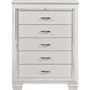 The appearance of Allura White Chest designed by Homelegance in the modern / contemporary interior design. This white piece of furniture  was selected by 1StopBedrooms from Allura Collection to add a touch of cosiness and style into your home. Sku: 1916W-9. Material: Wood.