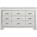 The appearance of Allura White Dresser designed by Homelegance in the modern / contemporary interior design. This white piece of furniture  was selected by 1StopBedrooms from Allura Collection to add a touch of cosiness and style into your home. Sku: 1916W-5. Material: Wood.