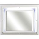 The appearance of Allura White Mirror w/Led Lighting designed by Homelegance in the modern / contemporary interior design. This white piece of furniture  was selected by 1StopBedrooms from Allura Collection to add a touch of cosiness and style into your home. Sku: 1916W-6. Material: Wood.