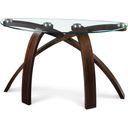 The appearance of Allure Sofa Table In Hazlenut designed by Magnussen in the modern / contemporary interior design. This hazelnut piece of furniture  was selected by 1StopBedrooms from Allure Collection to add a touch of cosiness and style into your home. Sku: T1396-75T;T1396-75B. Material: Walnut Veneer.