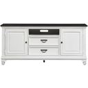 The appearance of Allyson Park Wirebrushed White 66" TV Console designed by Liberty in the country / farmhouse interior design. This white piece of furniture was selected by 1StopBedrooms from Allyson Park Collection to add a touch of cosiness and style into your home. Sku: 417-TV66. Material: Pine.