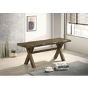 The appearance of Alston X-shaped Dining Bench Knotty Nutmeg designed by Coaster in the country / farmhouse interior design. This nutmeg piece of furniture  was selected by 1StopBedrooms from Alston Collection to add a touch of cosiness and style into your home. Sku: 106383. Material: Wood.