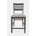 The appearance of Altamonte Ladderback Upholstered Counter Stool Set of 2 In Brushed Grey designed by Jofran in the modern / contemporary interior design. This brushed grey piece of furniture was selected by 1StopBedrooms from Altamonte Collection to add a touch of cosiness and style into your home. Sku: 1855-BS420KD. Material: Acacia.