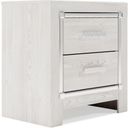 The appearance of Altyra White Two Drawer Night Stand designed by Signature Design by Ashley in the modern / contemporary interior design. This white piece of furniture was selected by 1StopBedrooms from Altyra Collection to add a touch of cosiness and style into your home. Sku: B2640-92. Material: Wood.