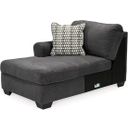 The appearance of Ambee LAF Corner Chaise In Slate designed by Signature Design by Ashley in the modern / contemporary interior design. This slate piece of furniture was selected by 1StopBedrooms from Ambee Collection to add a touch of cosiness and style into your home. Sku: 2862016. Material: Fabric.