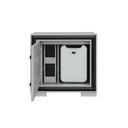 Amelia Nightstand with Cooler and Speaker In Black and Grey