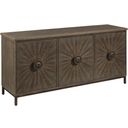 The appearance of American Drew Emporium Crosley Entertainment Console designed by American Drew in the transitional interior design. This dark stain piece of furniture  was selected by 1StopBedrooms from Emporium Collection to add a touch of cosiness and style into your home. Sku: 012-933. Material: Wood.