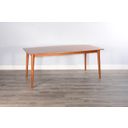 The appearance of American Modern Wood Dining Table In Cinnamon designed by Sunny Designs in the transitional interior design. This cinnamon piece of furniture was selected by 1StopBedrooms from American Modern Collection to add a touch of cosiness and style into your home. Sku: 1179CN. Table Top Shape: Rectangular. Size: 40" x 72". Material: Solid Wood.