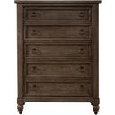 The appearance of Americana Farmhouse 5 Drawer Chest designed by Liberty in the traditional interior design. This taupe piece of furniture was selected by 1StopBedrooms from Americana Farmhouse Collection to add a touch of cosiness and style into your home. Sku: 615-BR41. Material: Wood Veneer.