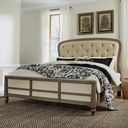 The appearance of Americana Farmhouse Dusty Taupe Queen Shelter Bed designed by Liberty in the traditional interior design. This beige and brown piece of furniture was selected by 1StopBedrooms from Americana Farmhouse Collection to add a touch of cosiness and style into your home. Sku: 615-BR13HUT;615-BR14FUS;615-BR91. Bed Type: Panel Bed. Bed Size: Queen. Material: Poplar Solid.