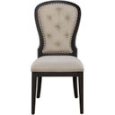 The appearance of Americana Farmhouse Upholstered Tufted Back Side Chair Set of 2 In Black designed by Liberty in the traditional interior design. This black piece of furniture was selected by 1StopBedrooms from Americana Farmhouse Collection to add a touch of cosiness and style into your home. Sku: 615-C0501S-B. Material: Rubberwood.