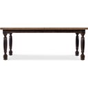 The appearance of Americana Leg Dining Table W/1-22In Leaf In Black designed by Hooker in the transitional interior design. This black piece of furniture was selected by 1StopBedrooms from Americana Collection to add a touch of cosiness and style into your home. Sku: 7050-75200-89. Table Top Shape: Rectangular. Size: 44" x 80". Material: Oak Veneer.