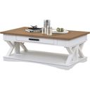 The appearance of Americana Modern Cotton Cocktail Table designed by Parker House in the traditional interior design. This white and brown piece of furniture was selected by 1StopBedrooms from Americana Modern Collection to add a touch of cosiness and style into your home. Sku: AME#01-COT. Material: Poplar Solid.