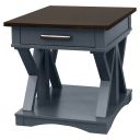The appearance of Americana Modern Denim End Table designed by Parker House in the transitional interior design. This brown and gray piece of furniture  was selected by 1StopBedrooms from Americana Modern Collection to add a touch of cosiness and style into your home. Sku: AME#02-DEN. Material: Poplar Solid.