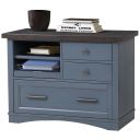 Americana Modern Denim Functional File Cabinet With Power Center