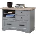 The appearance of Americana Modern Dove Functional File Cabinet With Power Center designed by Parker House in the transitional interior design. This gray and beige piece of furniture was selected by 1StopBedrooms from Americana Modern Collection to add a touch of cosiness and style into your home. Sku: AME#342F-DOV. Material: Poplar Solid.