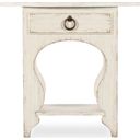 Americana One-Drawer Oval Nightstand In White