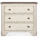 Americana 34 Inch Three-Drawer Nightstand In White
