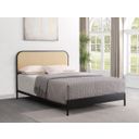 Amherst Radio Weave Rattan Metal Queen Bed In Black