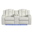 Amias Power Motion Loveseat with Power Headrest, Console and LED In Oyster