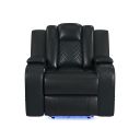 Amias Power Motion Recliner with Power Headrest and LED In Black