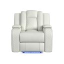 Amias Power Motion Recliner with Power Headrest and LED In Oyster