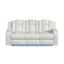 Amias Power Motion Sofa with Power Headrest and Dropdown Table In Oyster