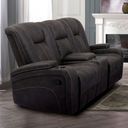 The appearance of Amirah Glider Loveseat In Dark Gray designed by Furniture of America in the transitional interior design. This dark gray piece of furniture was selected by 1StopBedrooms from Amirah Collection to add a touch of cosiness and style into your home. Sku: CM9903-LV. Material: Wood.